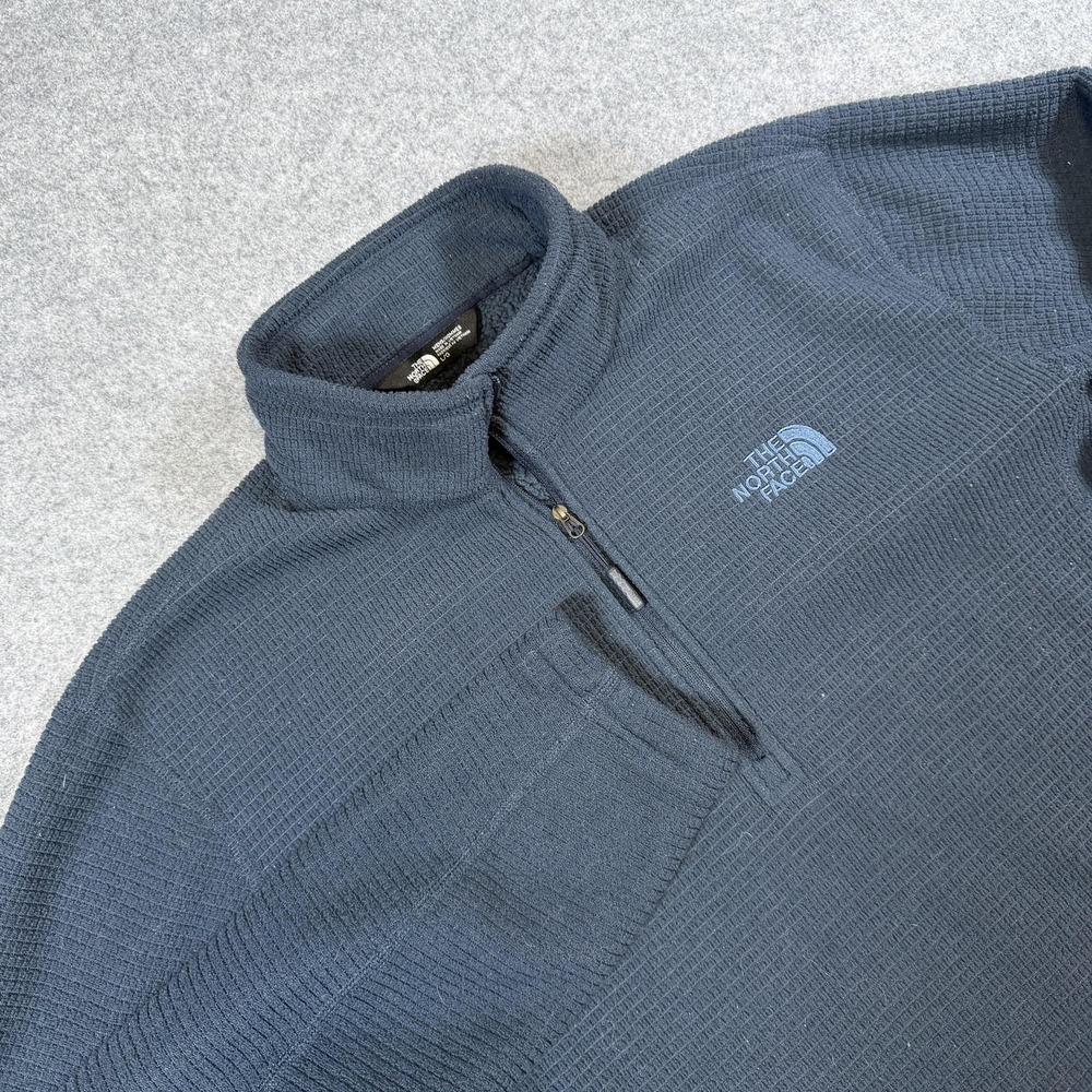 The North Face Pullover Mens Large Blue 1/4 Zip Grid Fleece Hiking NF00CUA4